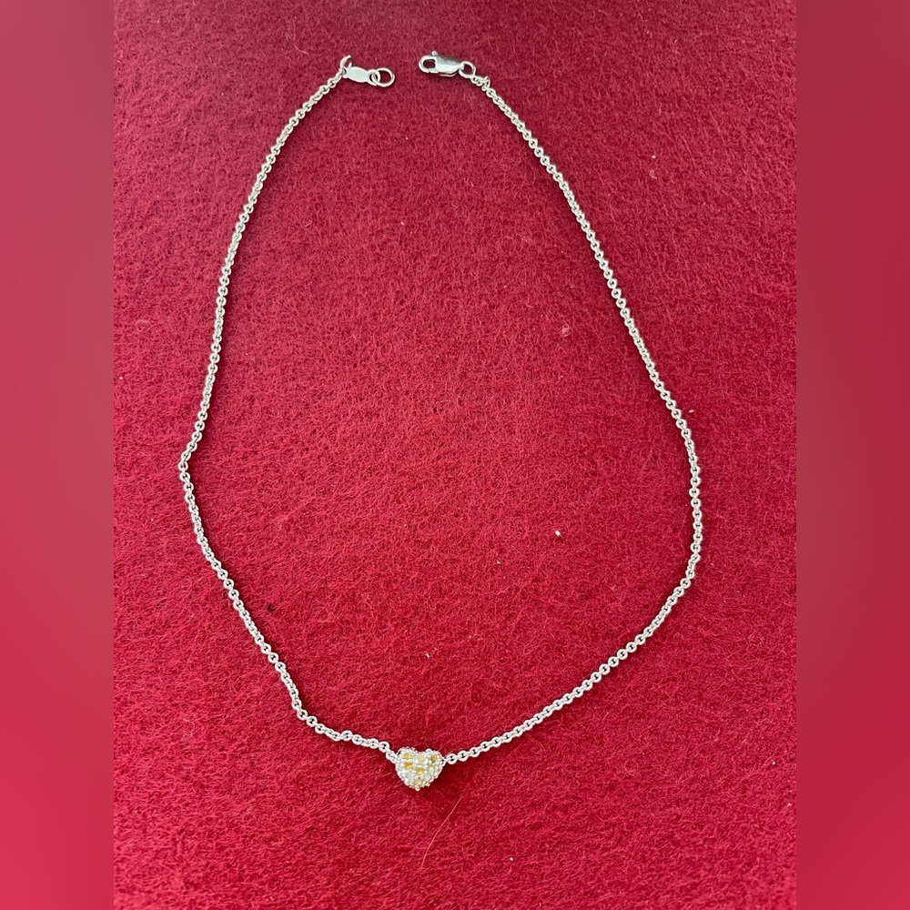 Judith Jack 925 Sterling Silver Heart Necklace